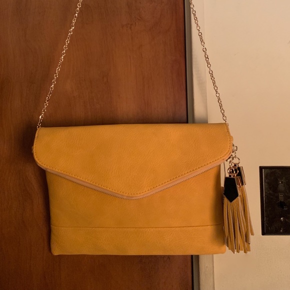 COPY - Mustard yellow large clutch bag - Picture 2 of 2